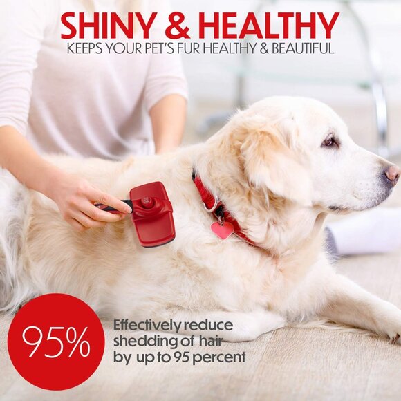 Self Cleaning for Cat and Dog Coat - Detangler Dog Brush for Shedding & Grooming - Picture 5 of 7